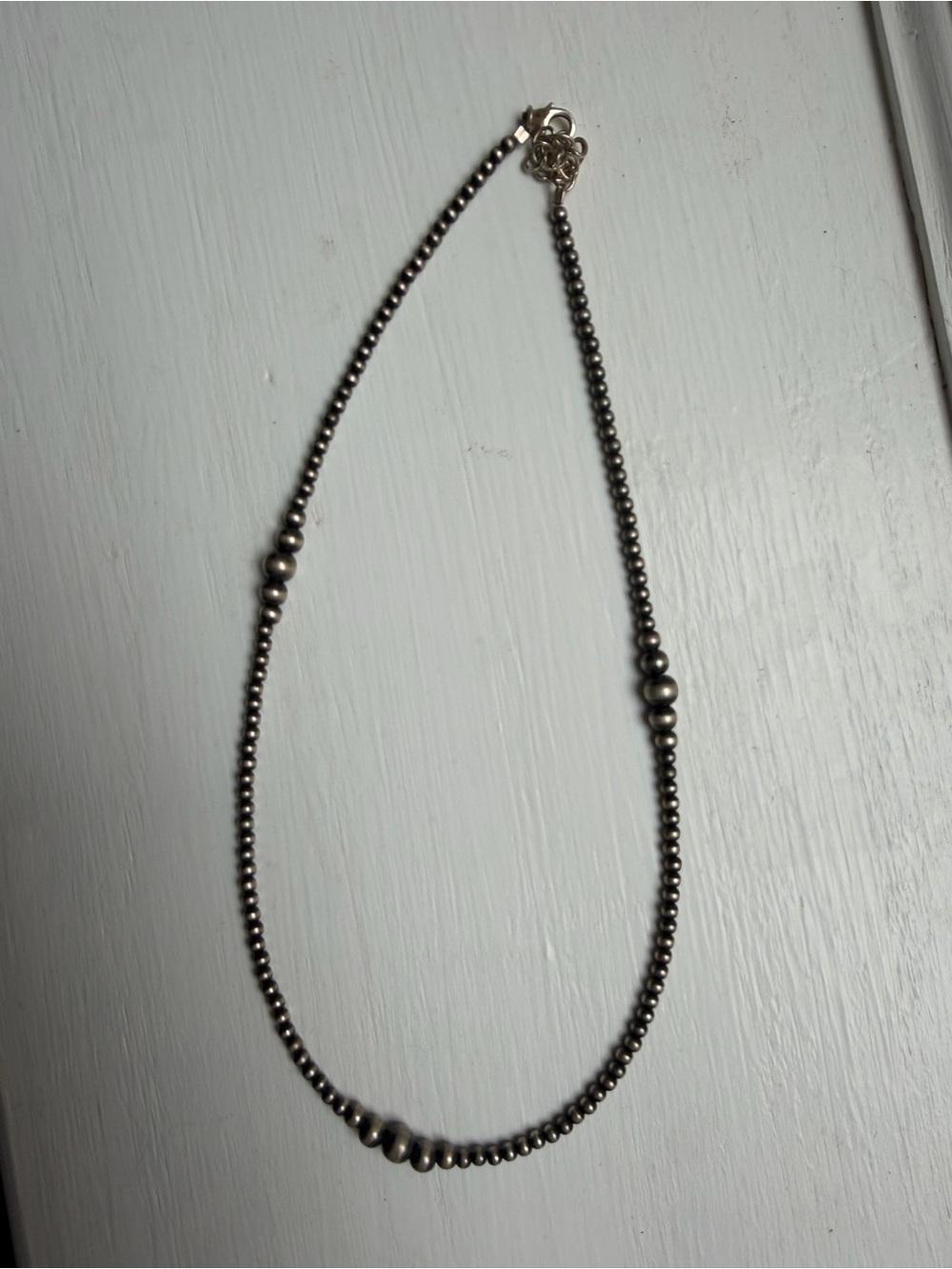 3-6mm Dainty Graduated Sterling Pearl Necklace